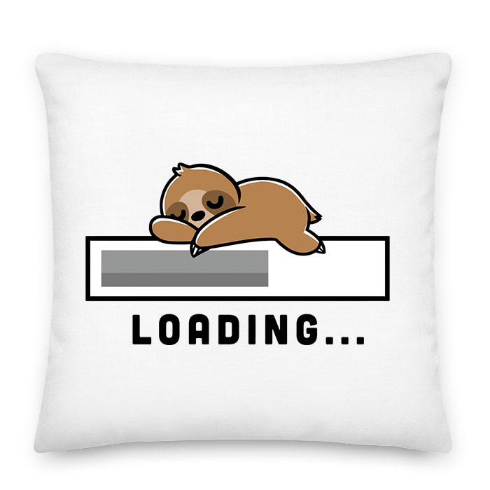 lusta lajhár loading Párnahuzat