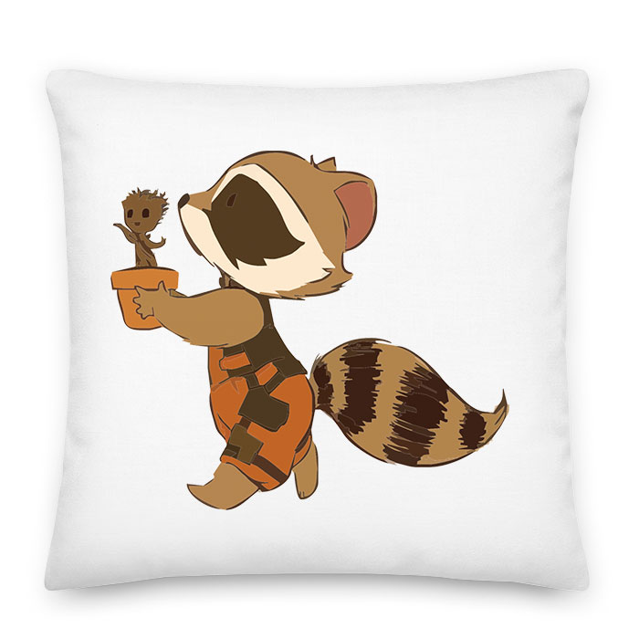 groot rocket raccoon Párnahuzat
