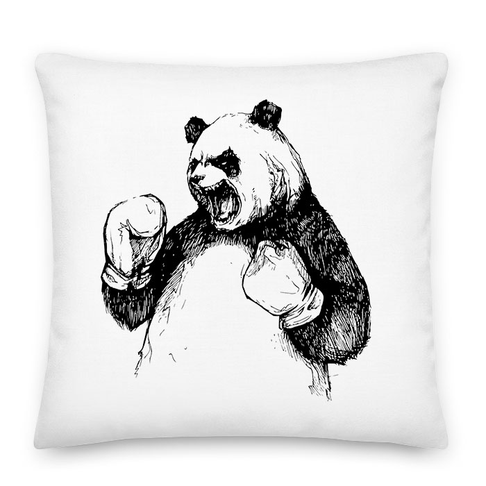 boxoló panda Párnahuzat