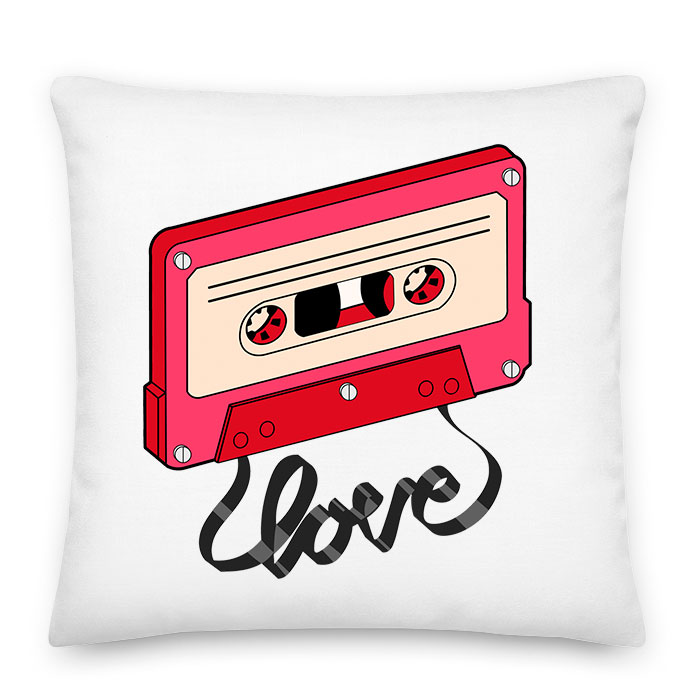 zene music kazetta love  Párnahuzat