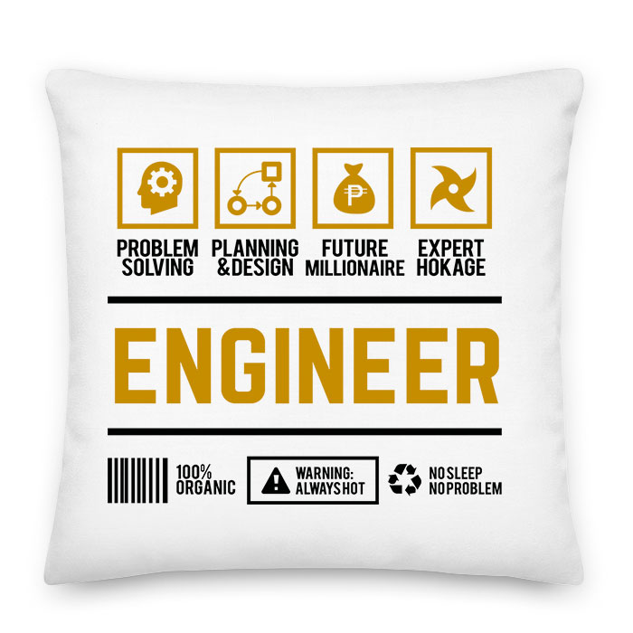 mérnök engineer Párnahuzat