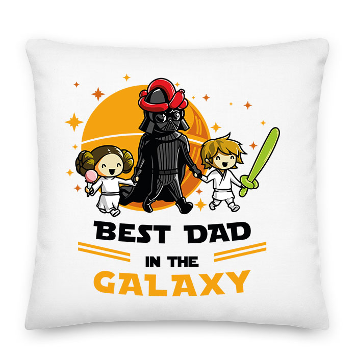 Legjobb apa a galaxisban egy fiú egy lány apáknak apák napja Párnahuzat