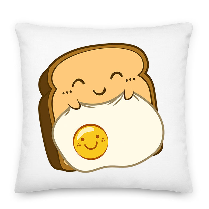 toast kenéyr tojás humor Párnahuzat