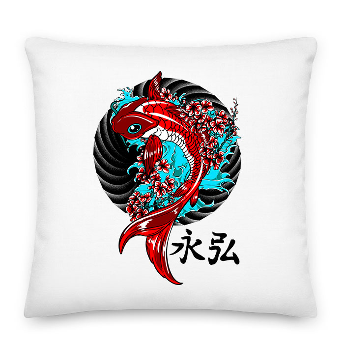 japán koi hal koi fish Párnahuzat