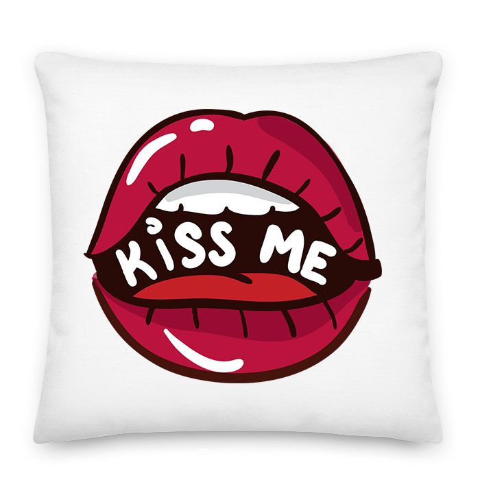 kiss me lips ajak ajkak száj Párnahuzat