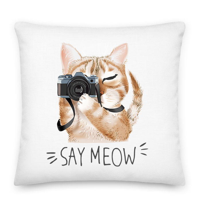 say meow macska macskás cica cicás Párnahuzat