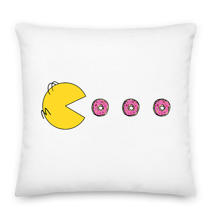 pac man fánk homer Párnahuzat