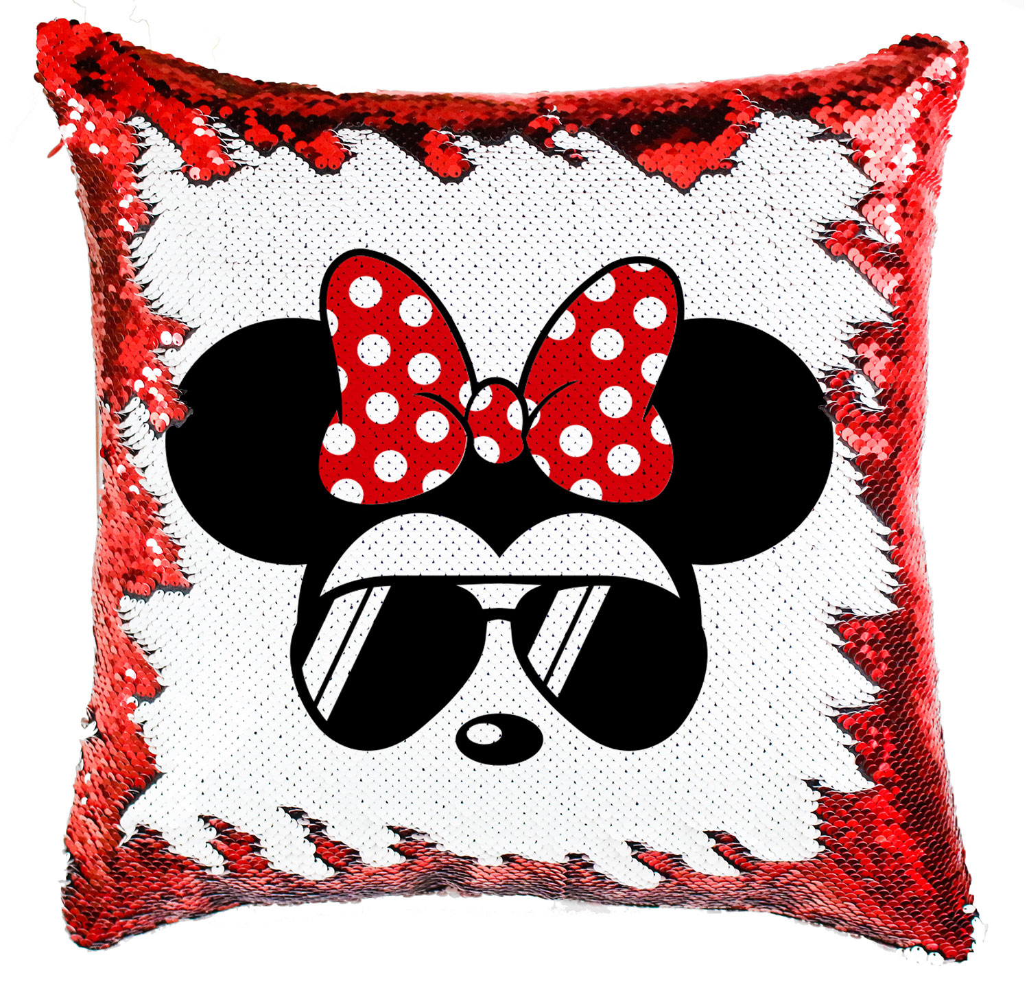 Minnie Egér Simiflitteres Párnahuzat