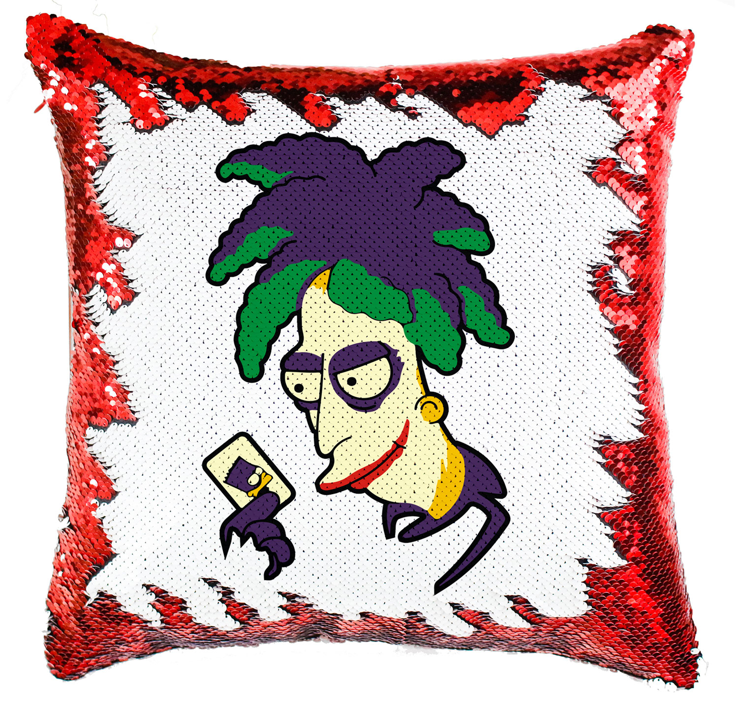 Joker Balfék Bob Simpson Család Simiflitteres Párnahuzat