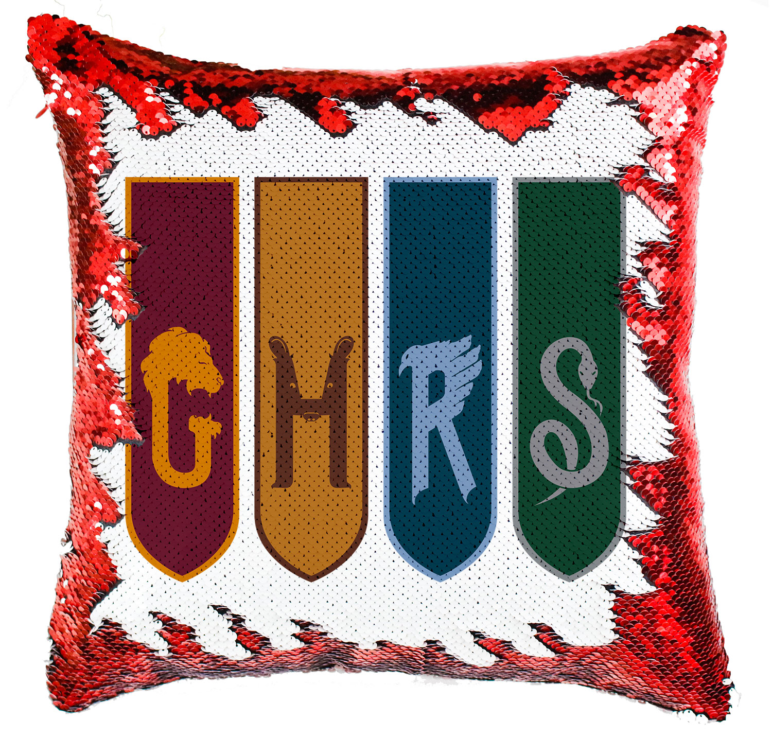 Harry Potter Hogwarts Házak Simiflitteres Párnahuzat