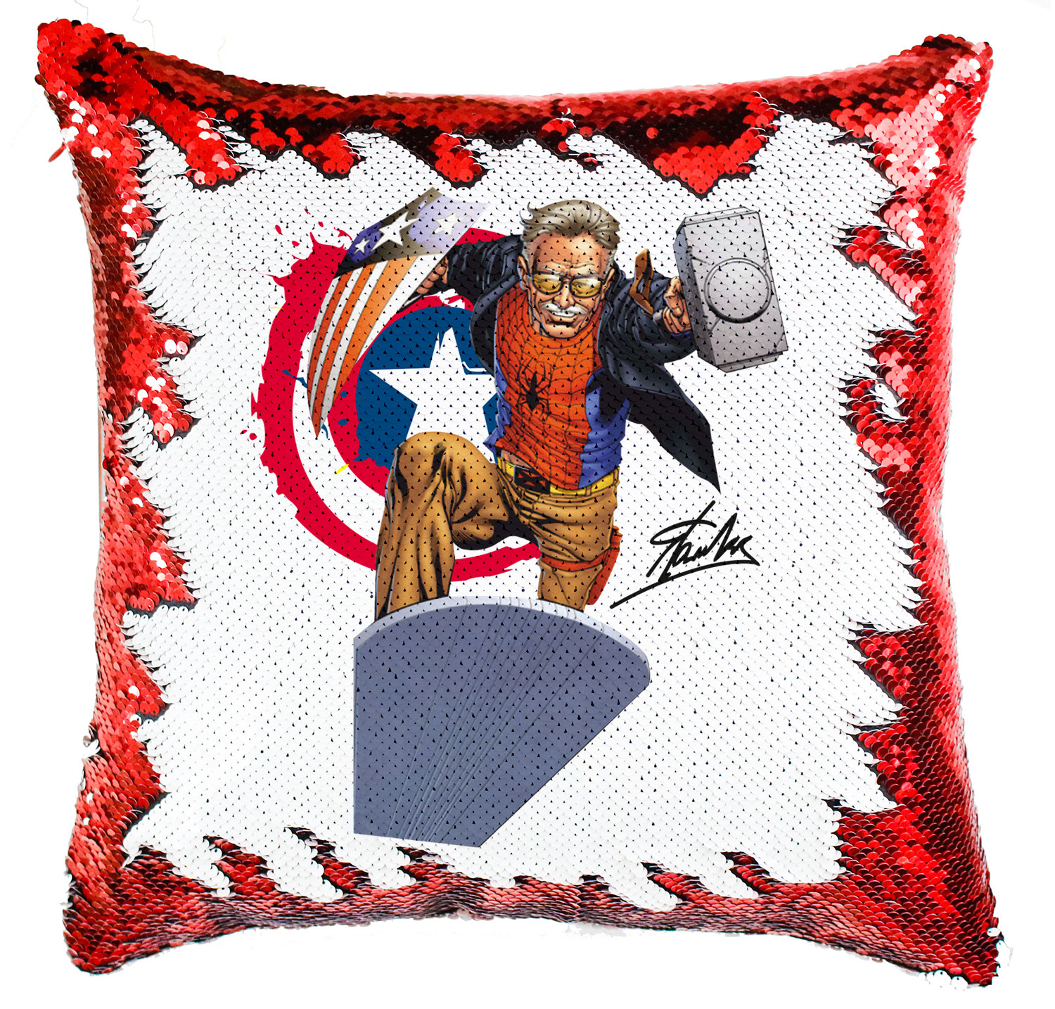 Marvel Stan Lee Simiflitteres Párnahuzat