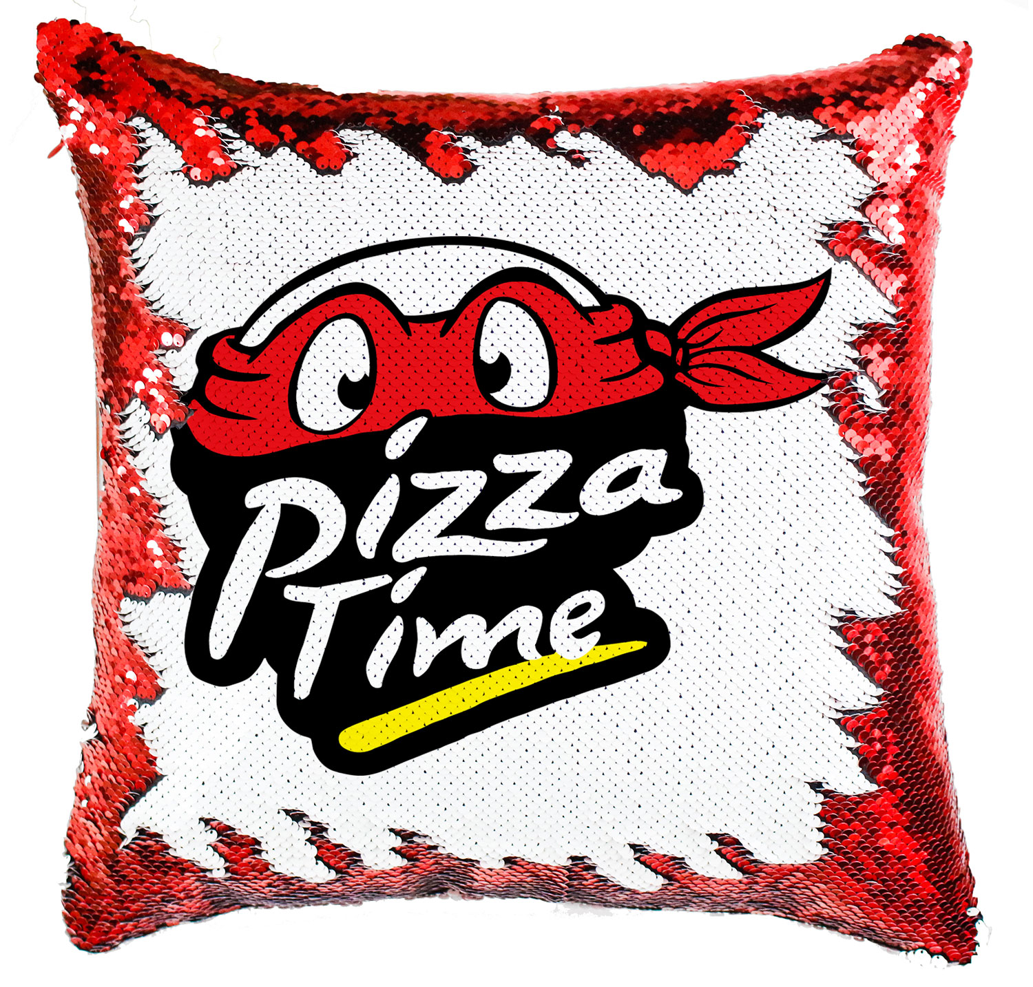Tini Ninja Teknőcök Pizza Simiflitteres Párnahuzat