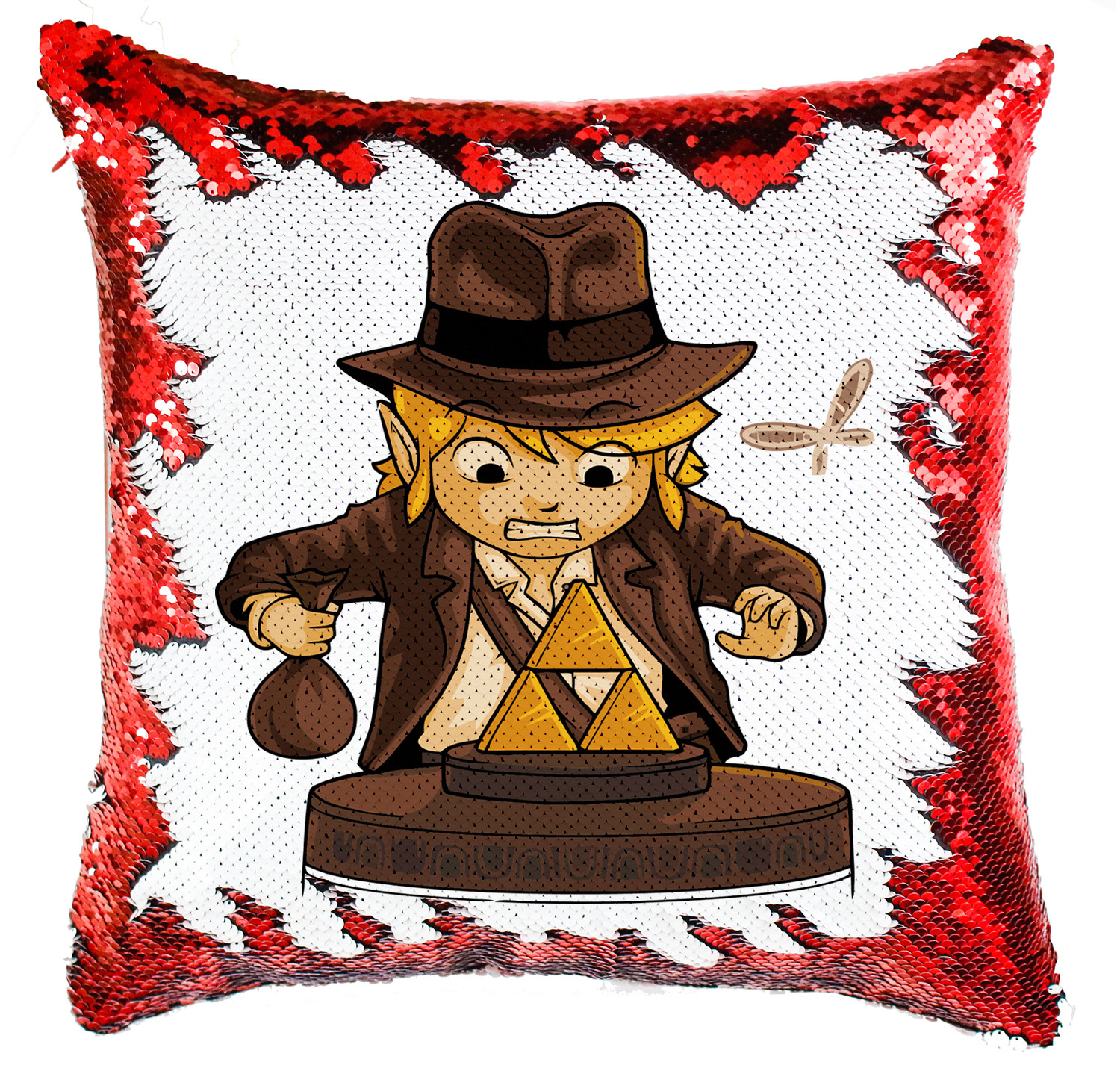 Link indiana jones gamer humor Simiflitteres Párnahuzat