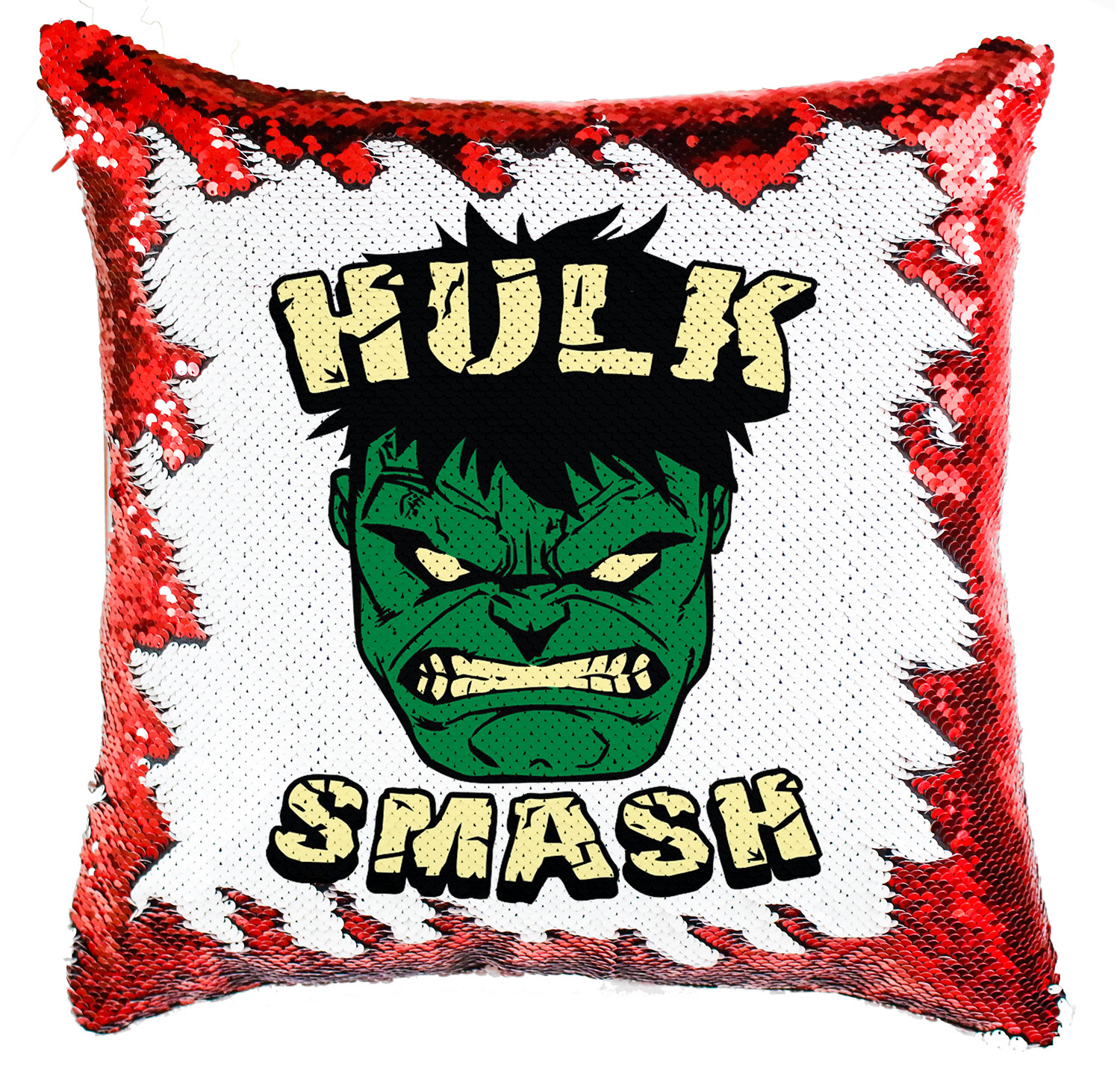 hulk smash avengers bosszúállók Simiflitteres Párnahuzat