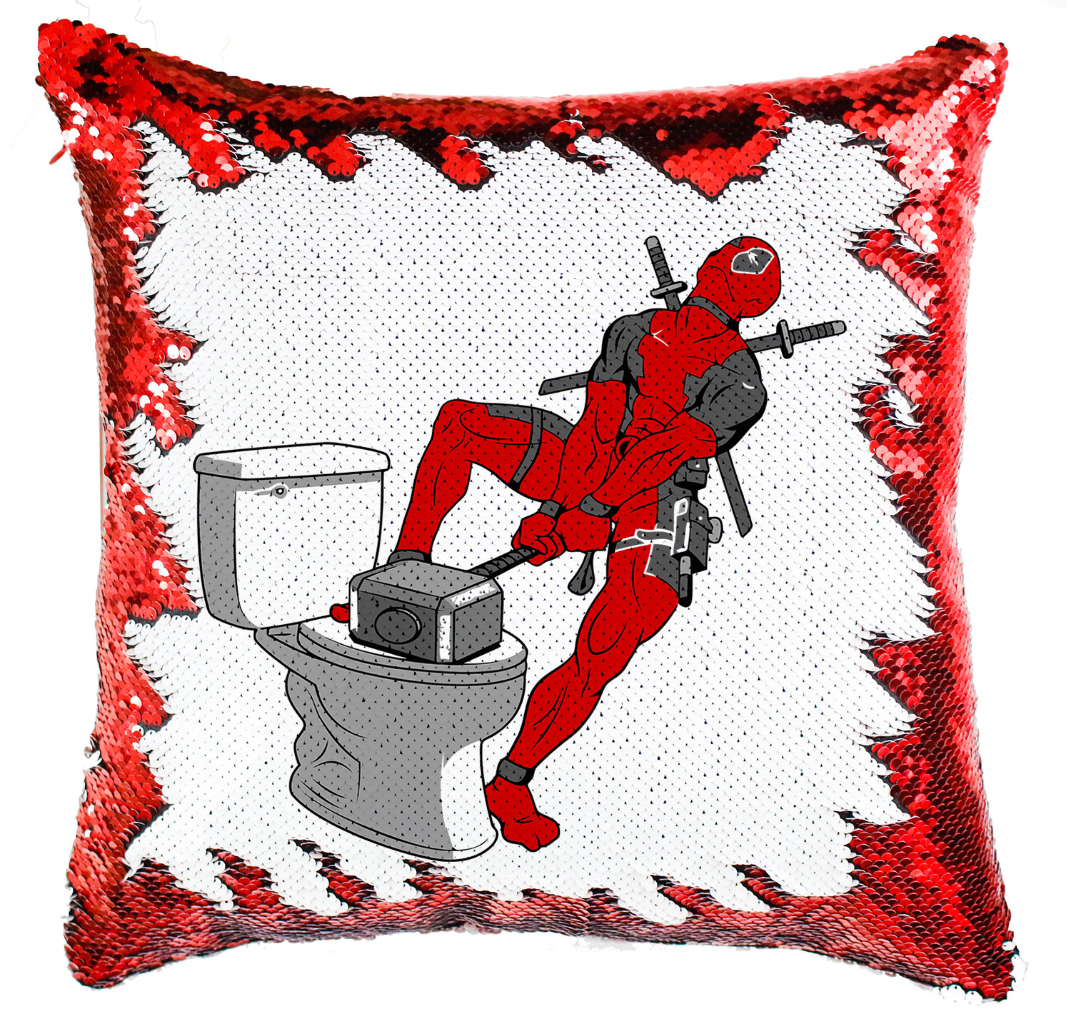 deadpool thor mjolnir kalapács humor Simiflitteres Párnahuzat