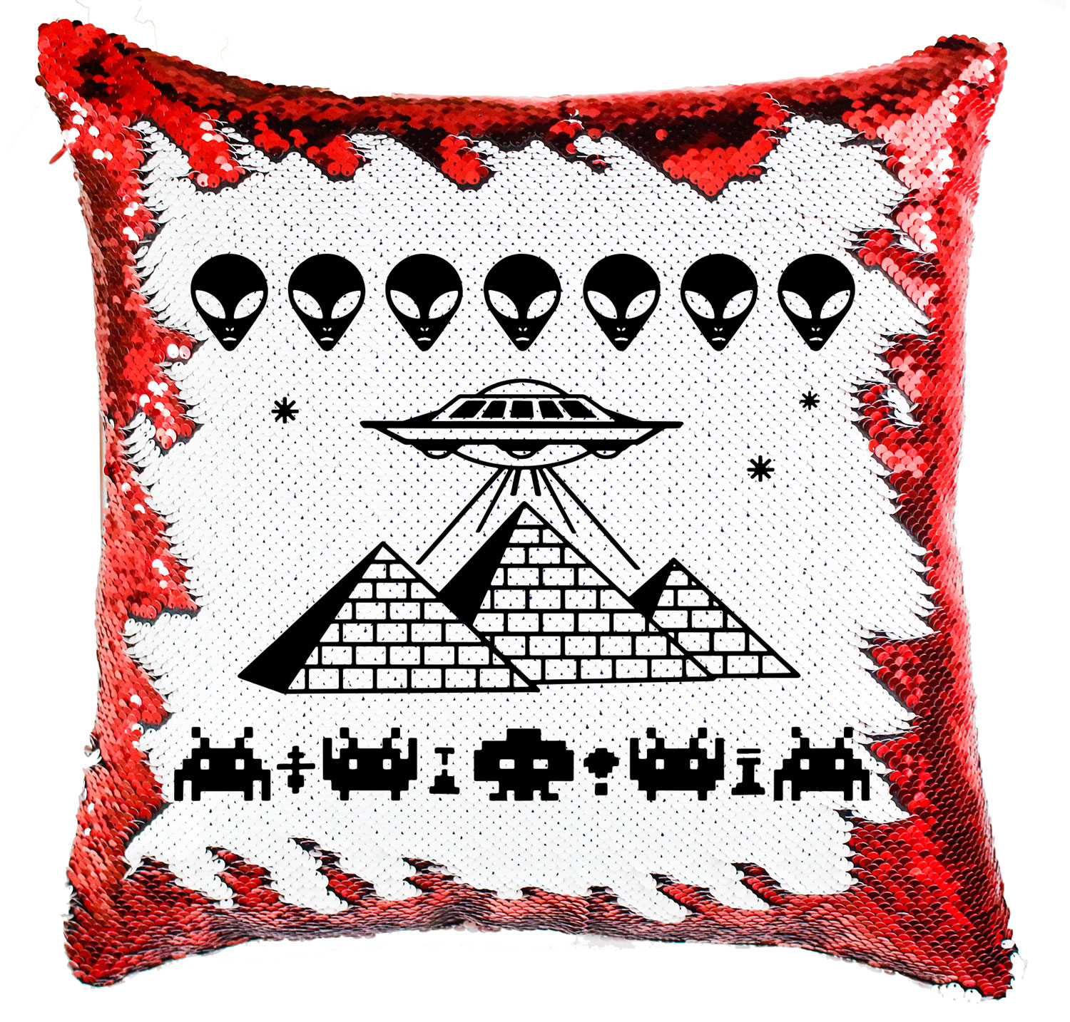 Alien ufo piramisok Simiflitteres Párnahuzat