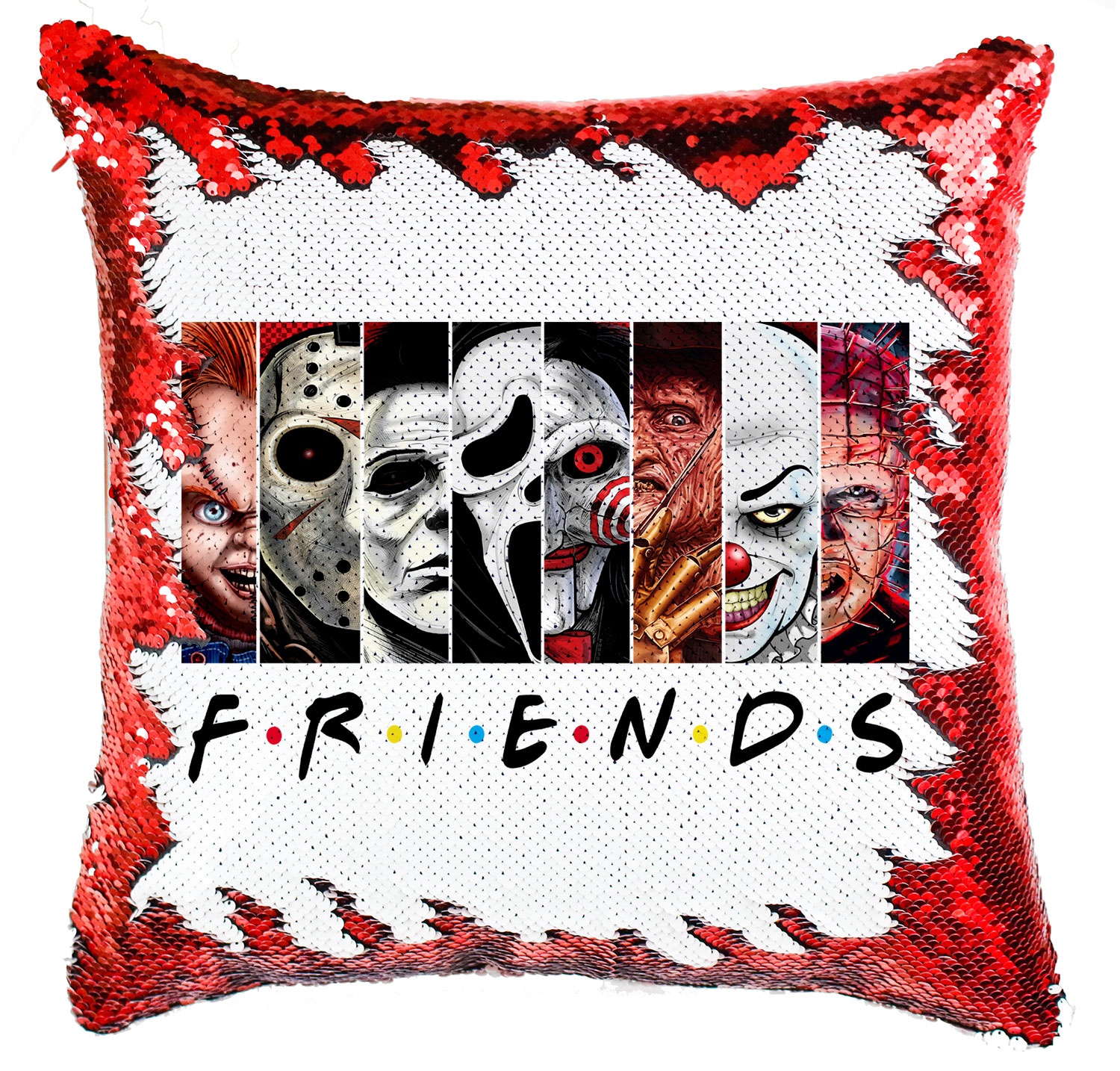 horror friends stephen king chuky freddy jason saw Simiflitteres Párnahuzat