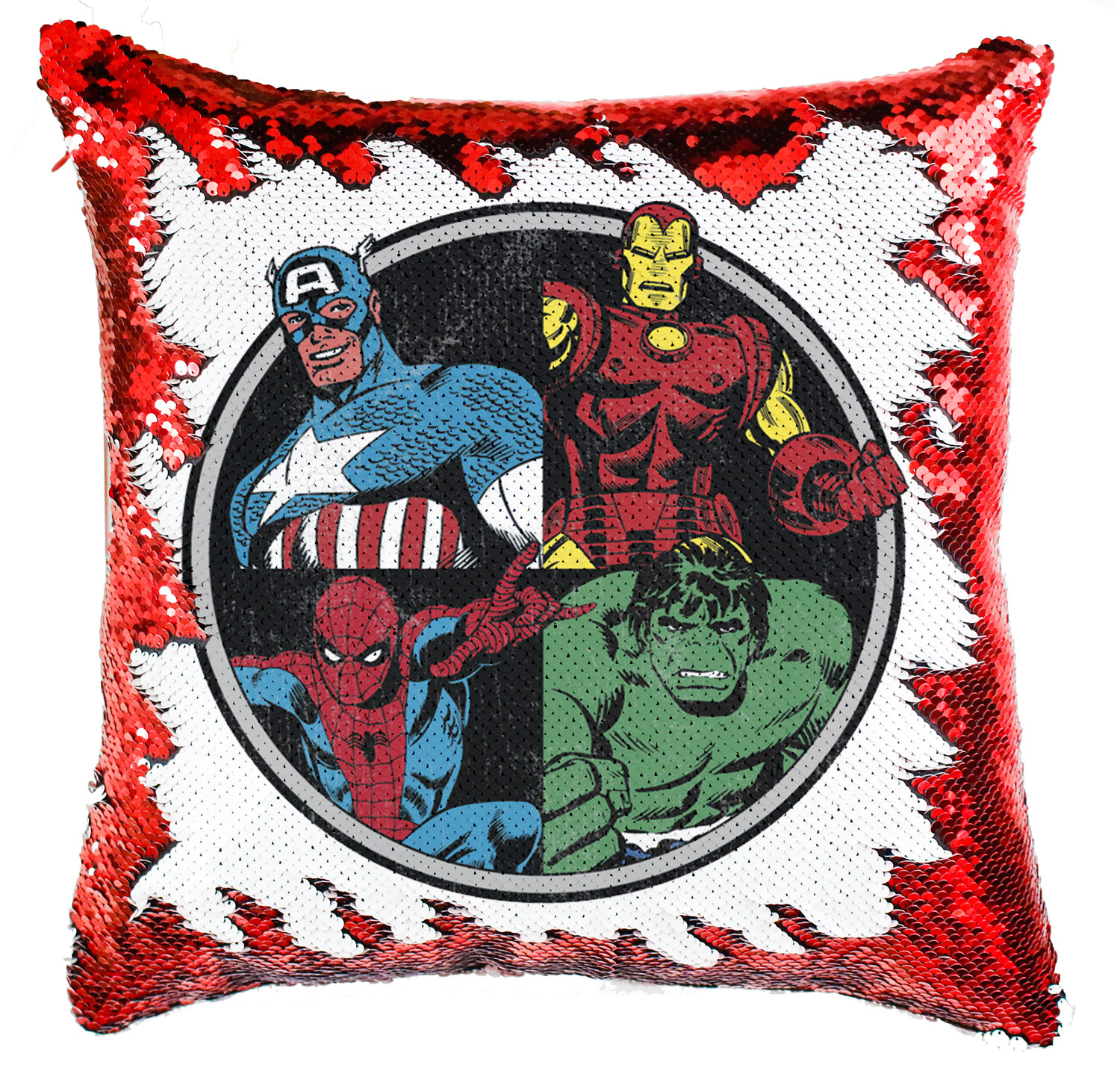 avengers bosszúállók vasember hulk pókember Simiflitteres Párnahuzat