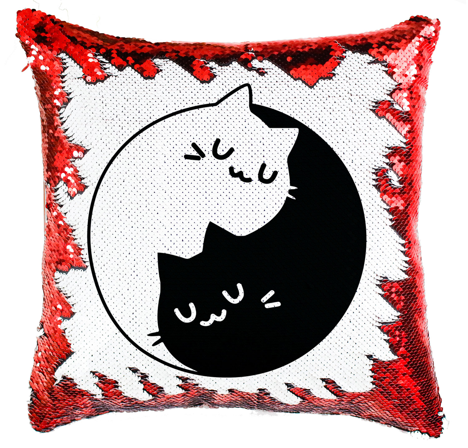 yin yang cica macska macskás macskák Simiflitteres Párnahuzat