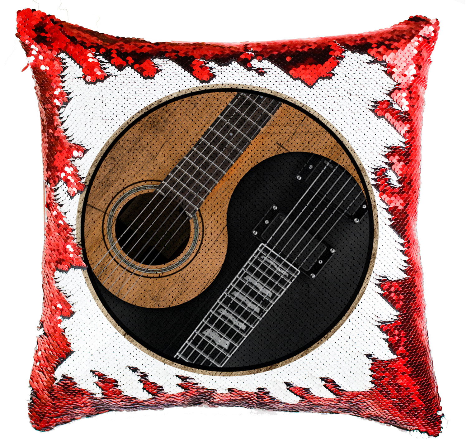Gitár Yin Yang Simiflitteres Párnahuzat