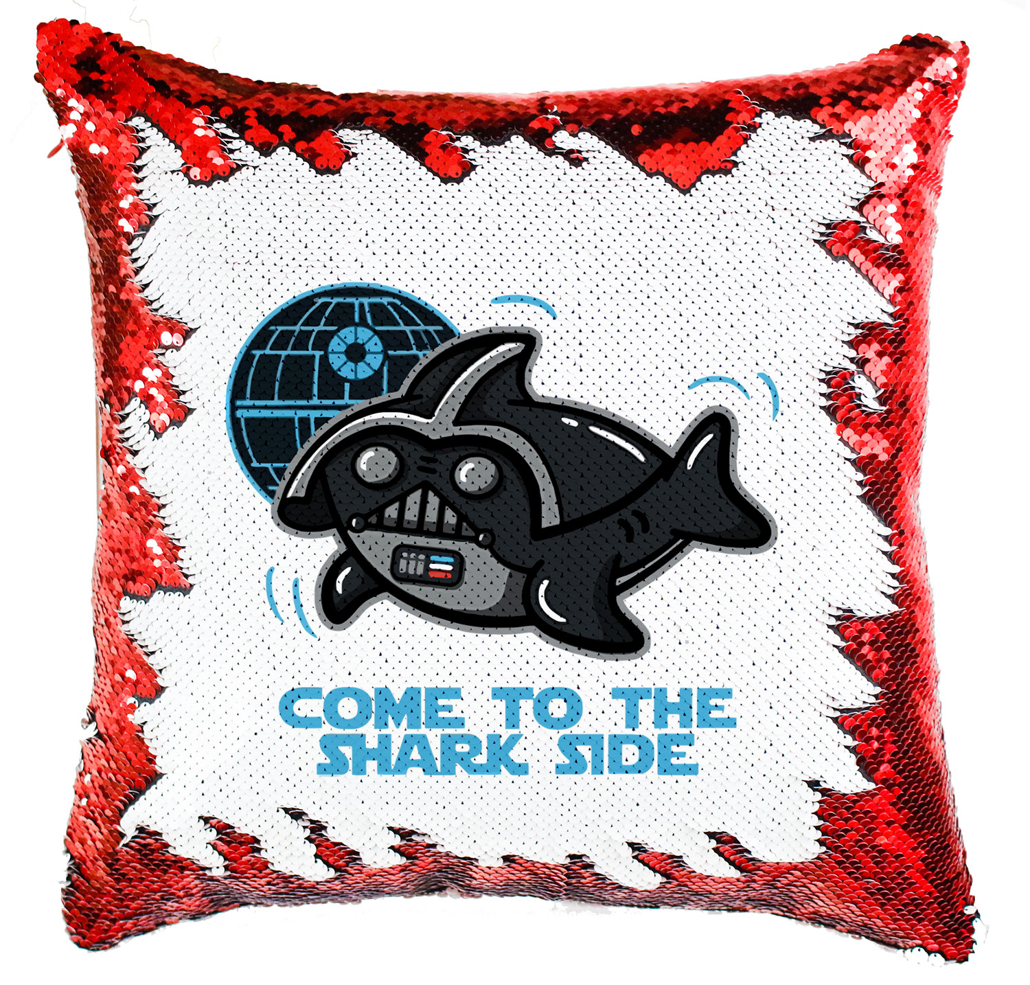 cápa cápás shark side Simiflitteres Párnahuzat