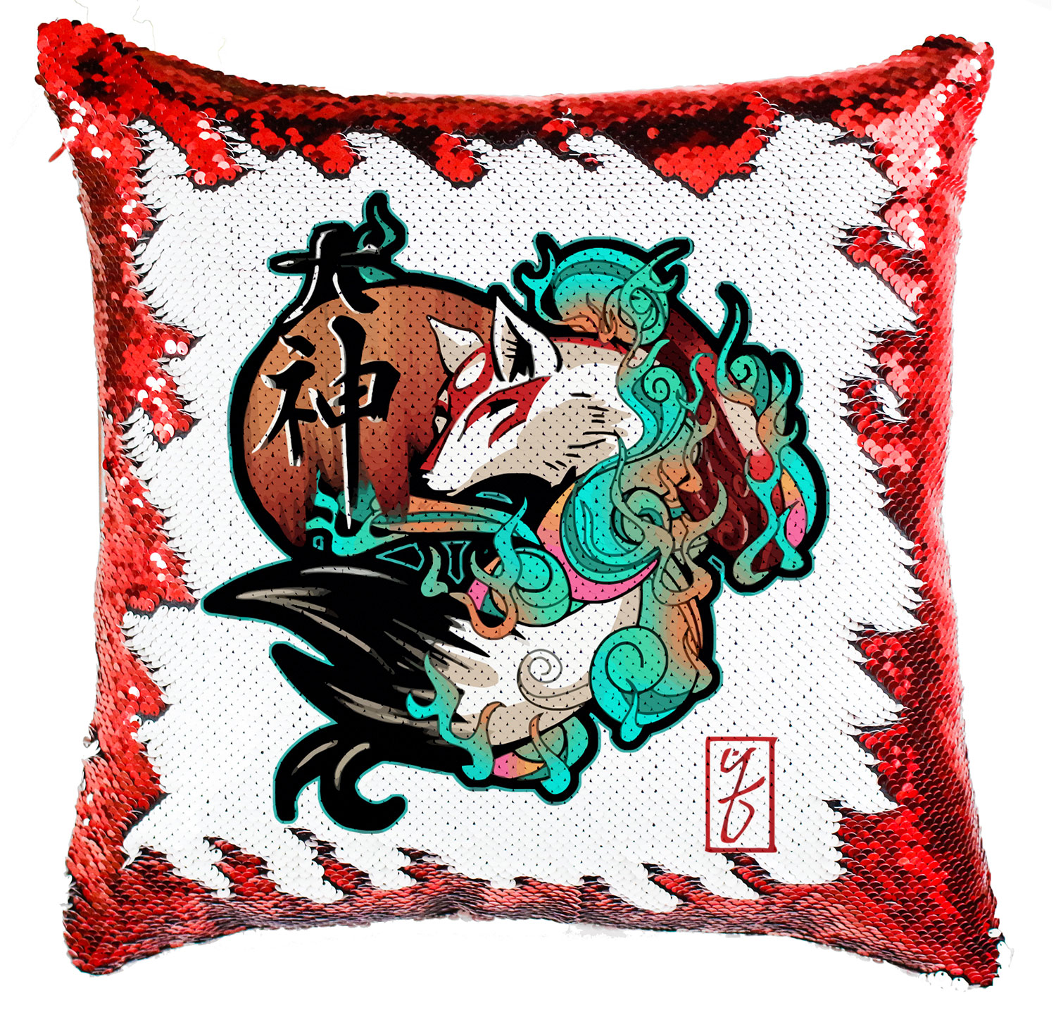 kitsune kicune Simiflitteres Párnahuzat
