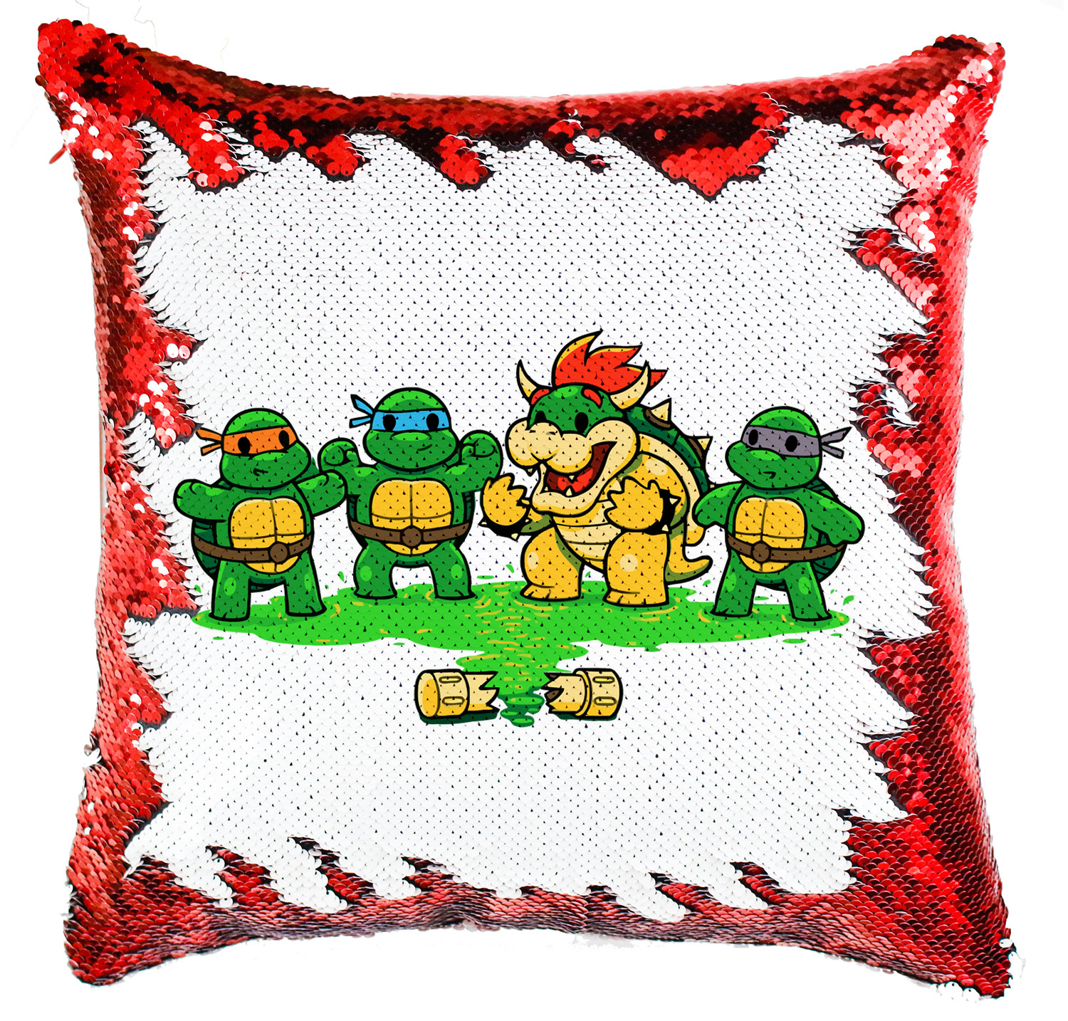 tini ninja teknőcök bowser Simiflitteres Párnahuzat
