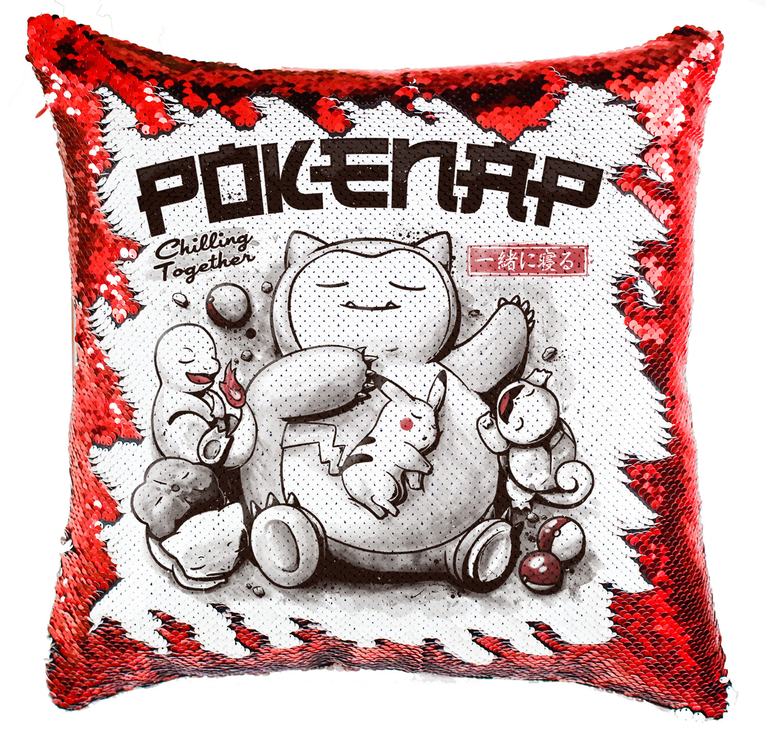 pokemon snorlax pikachu charmander alvós alvás Simiflitteres Párnahuzat