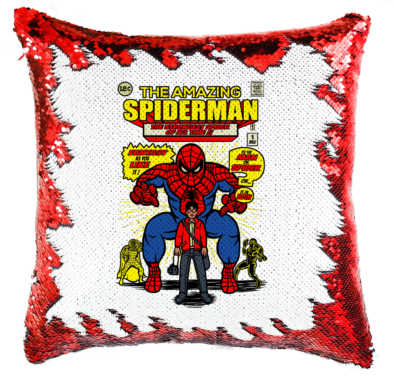 Amazing Spider Man pókember Simiflitteres Párnahuzat