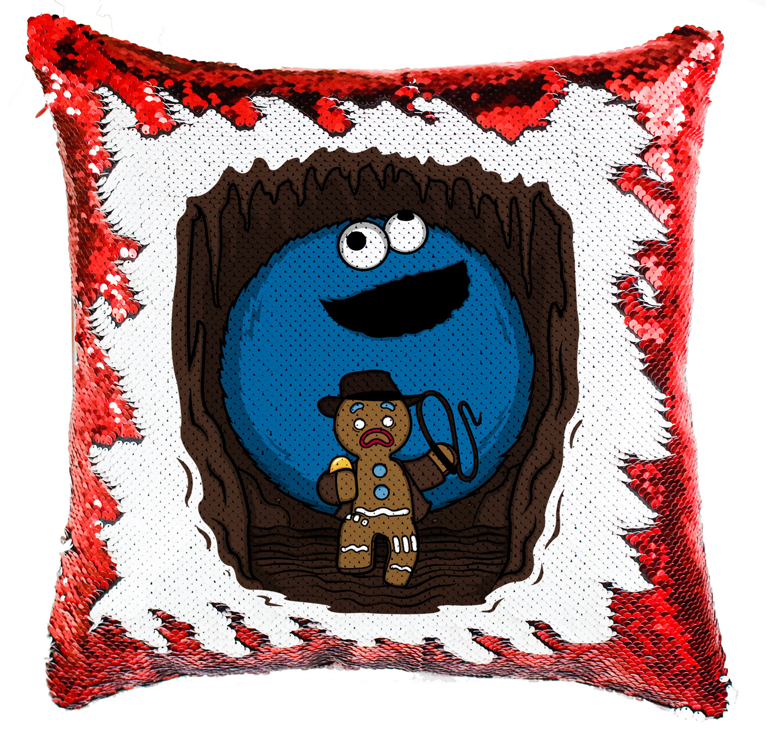 sütiszörny cookie monster Simiflitteres Párnahuzat