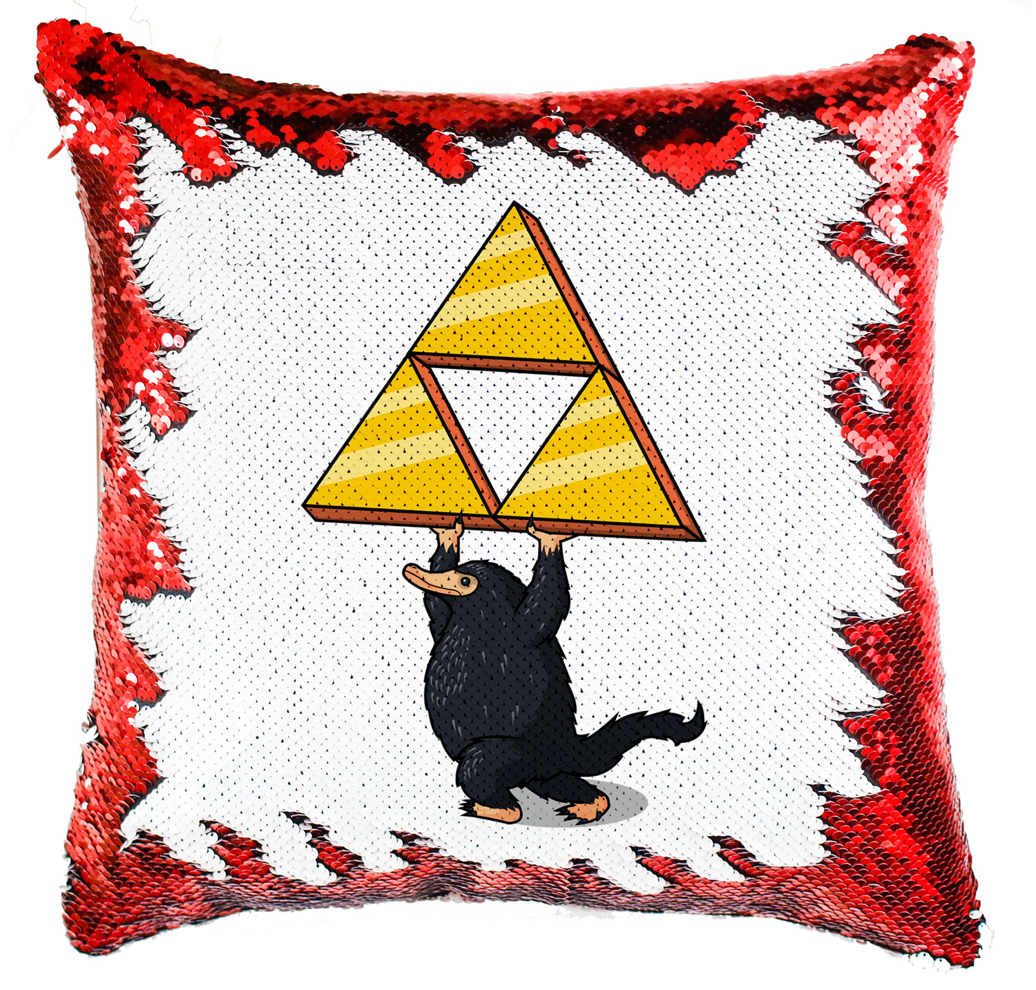 niffler furkász Simiflitteres Párnahuzat