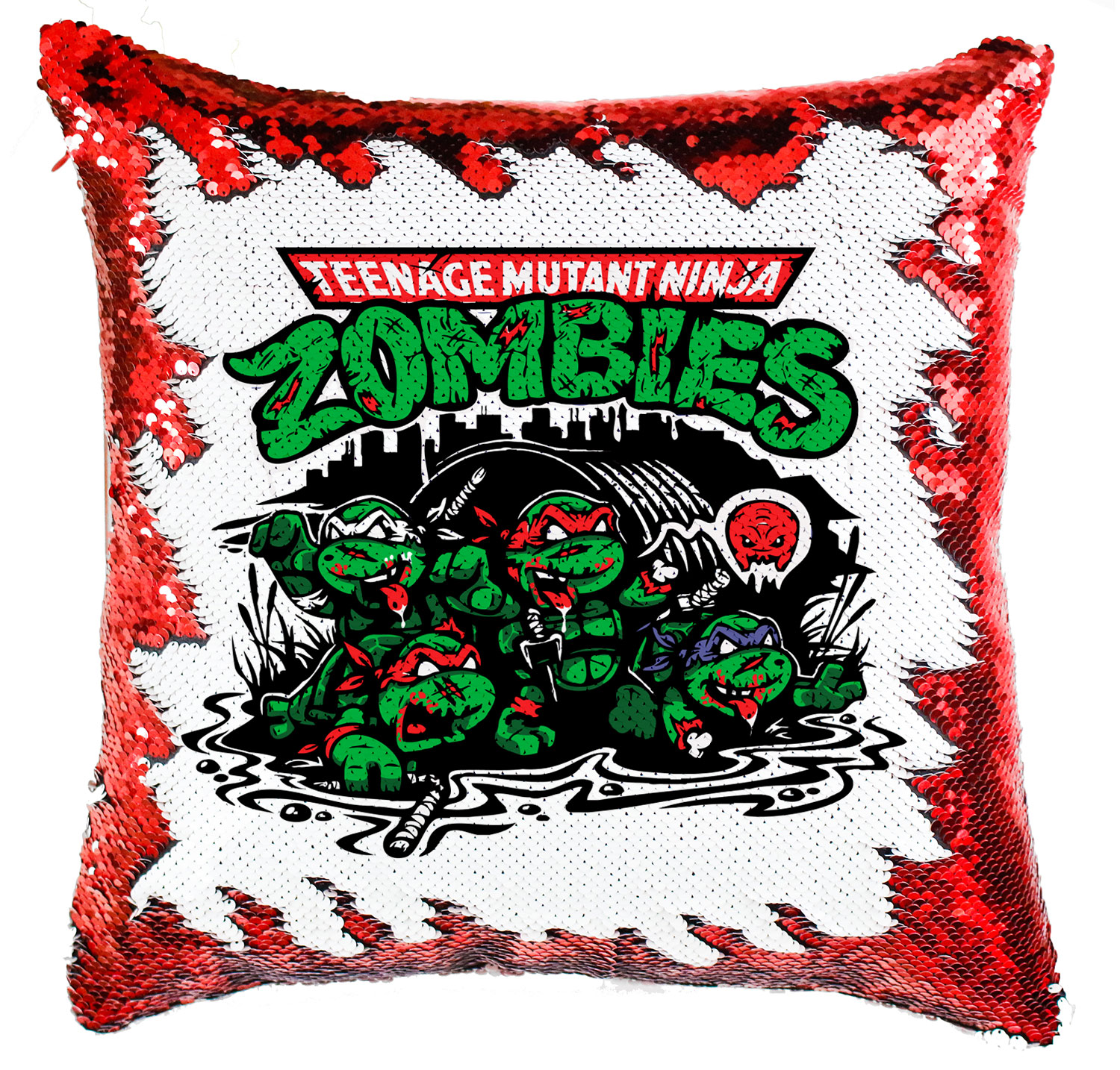 zombi zombis ninja teknőc Simiflitteres Párnahuzat