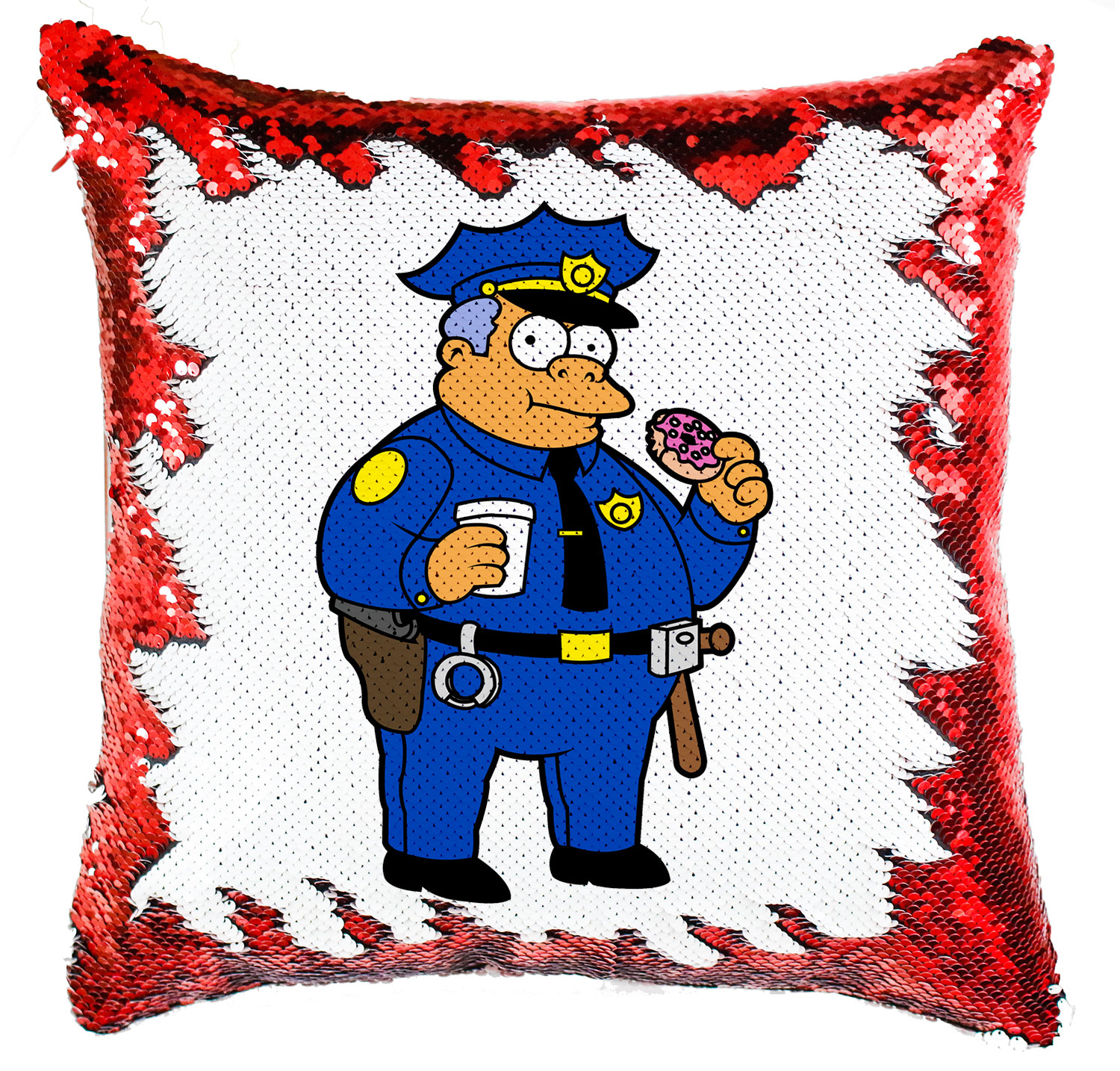 simpson család wiggum rendőr Simiflitteres Párnahuzat
