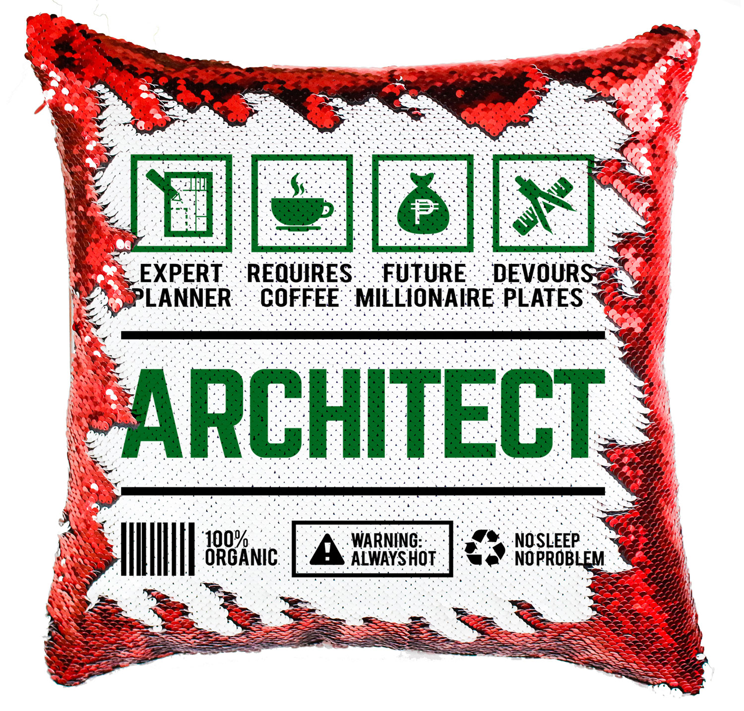 Építész építő architect Simiflitteres Párnahuzat