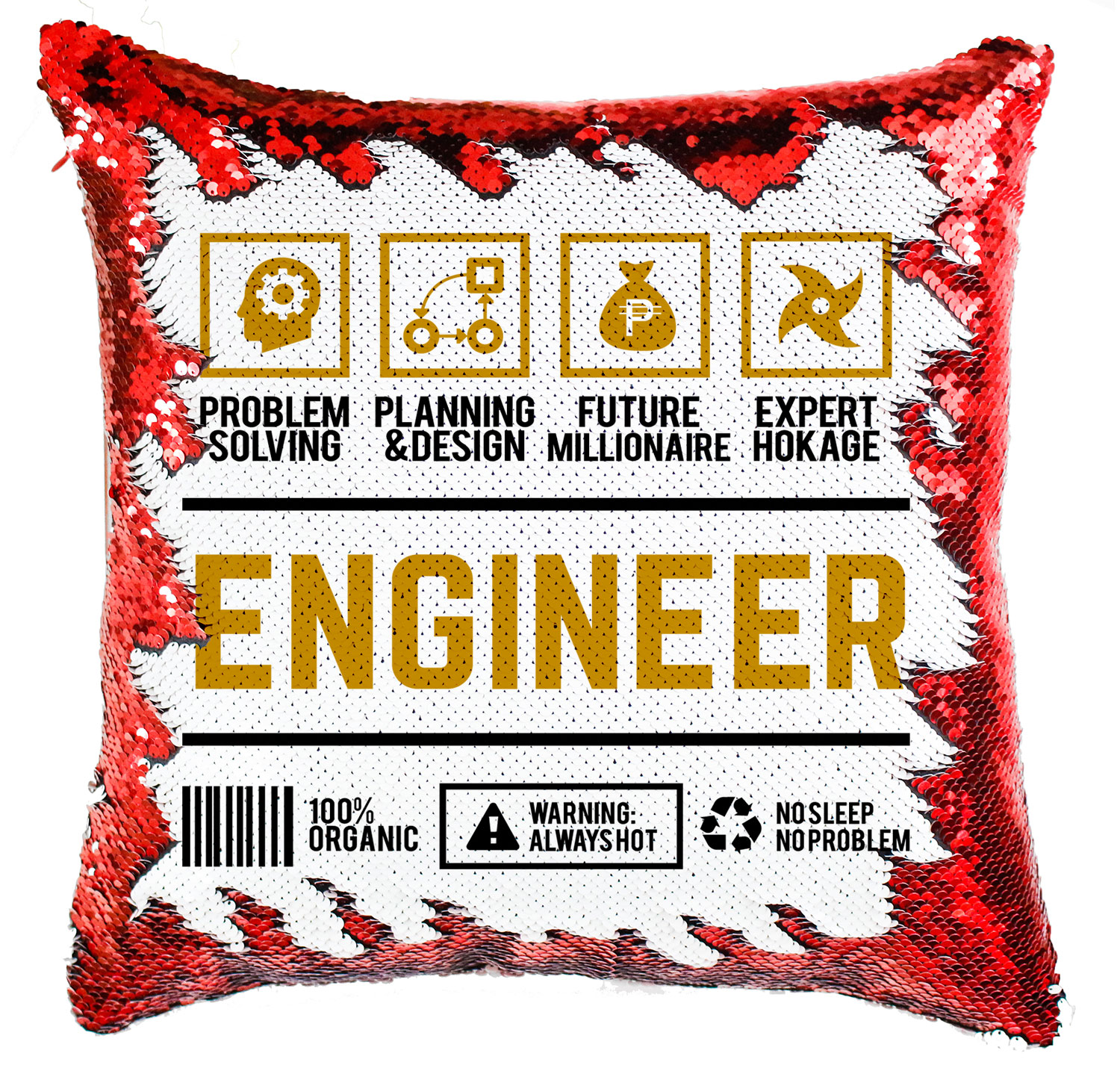 mérnök engineer Simiflitteres Párnahuzat