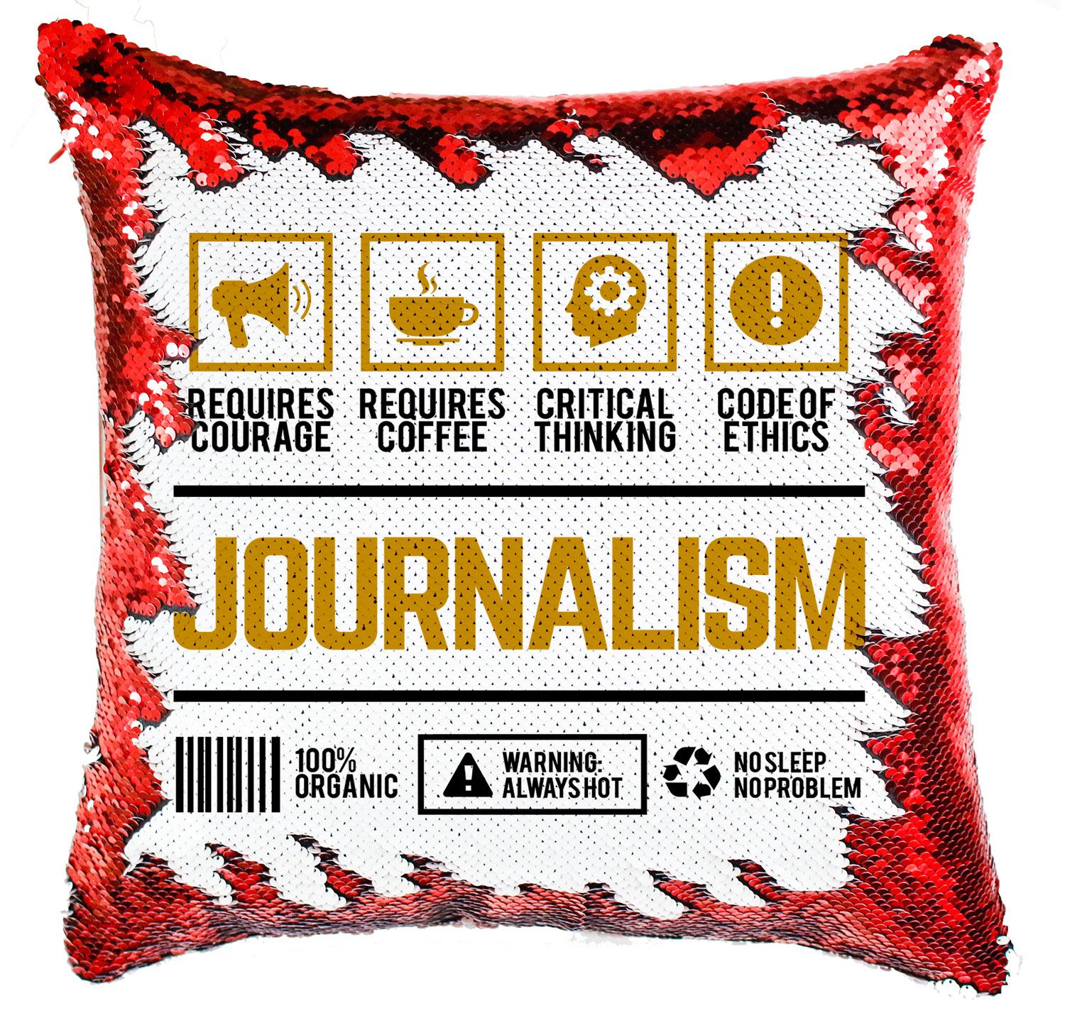 újságíró journalist Simiflitteres Párnahuzat