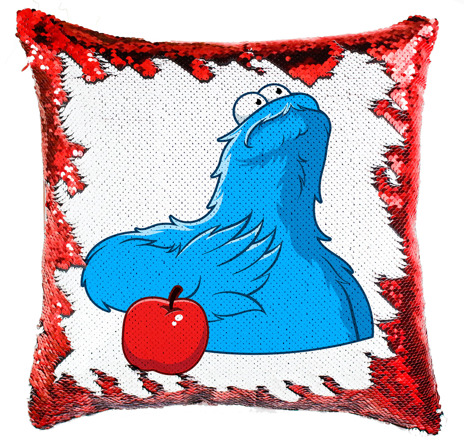 sütiszörny cookie monster alma Simiflitteres Párnahuzat