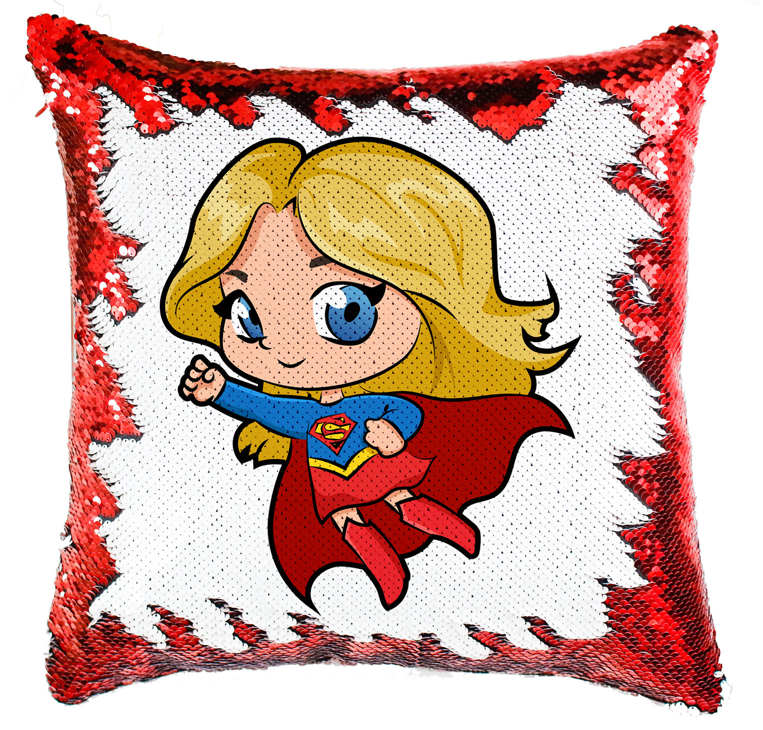 Chibi Supergirl Simiflitteres Párnahuzat