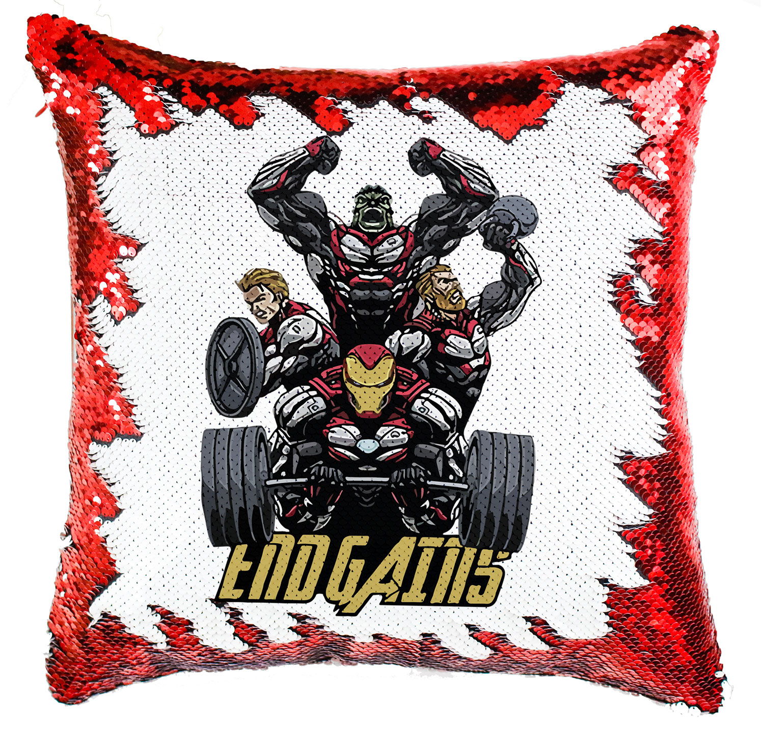 kondi edzés gym avengers no pain no gain Simiflitteres Párnahuzat
