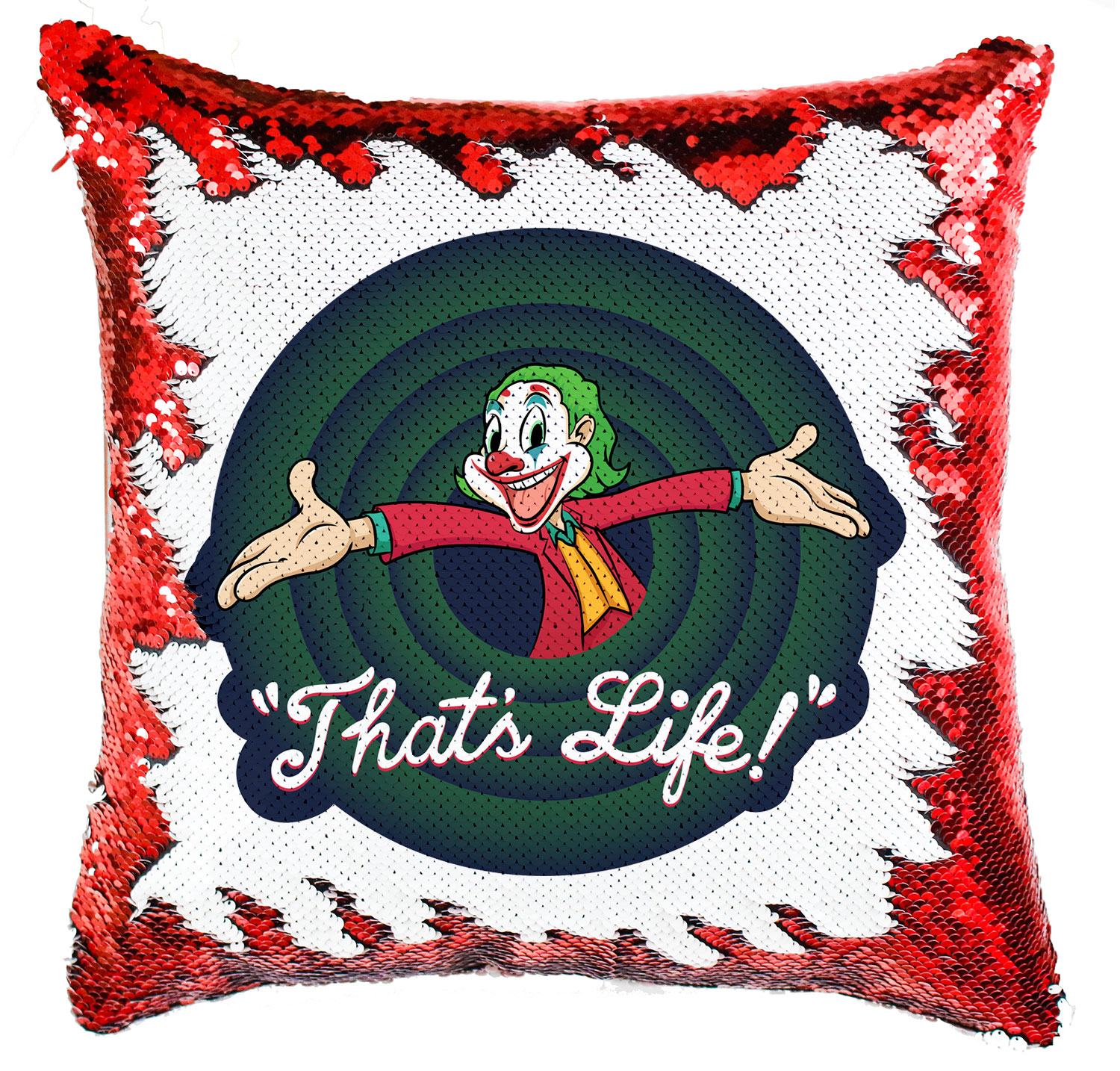 Thats life joker Simiflitteres Párnahuzat
