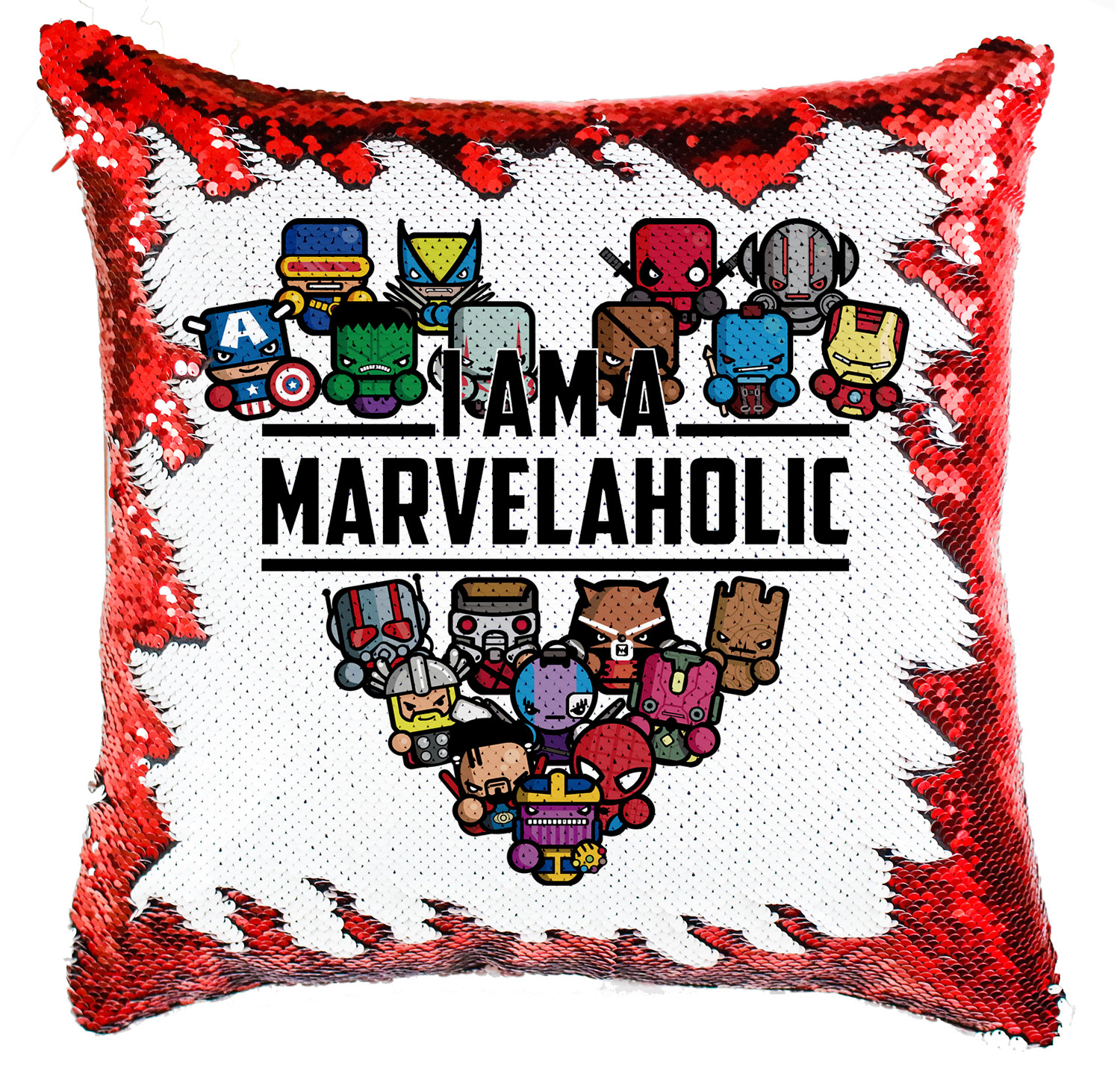 marvel avengers bosszállók pókember hulk thir vasember groot rocket raccoon galaxis őrzői Simiflitteres Párnahuzat