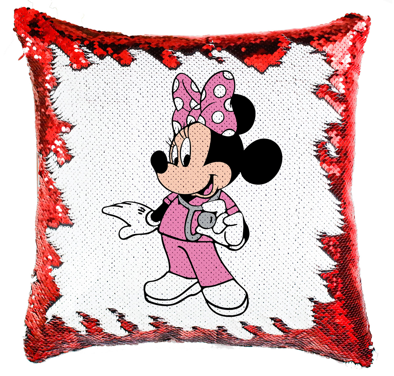 minnie egér ápoló nővér Simiflitteres Párnahuzat
