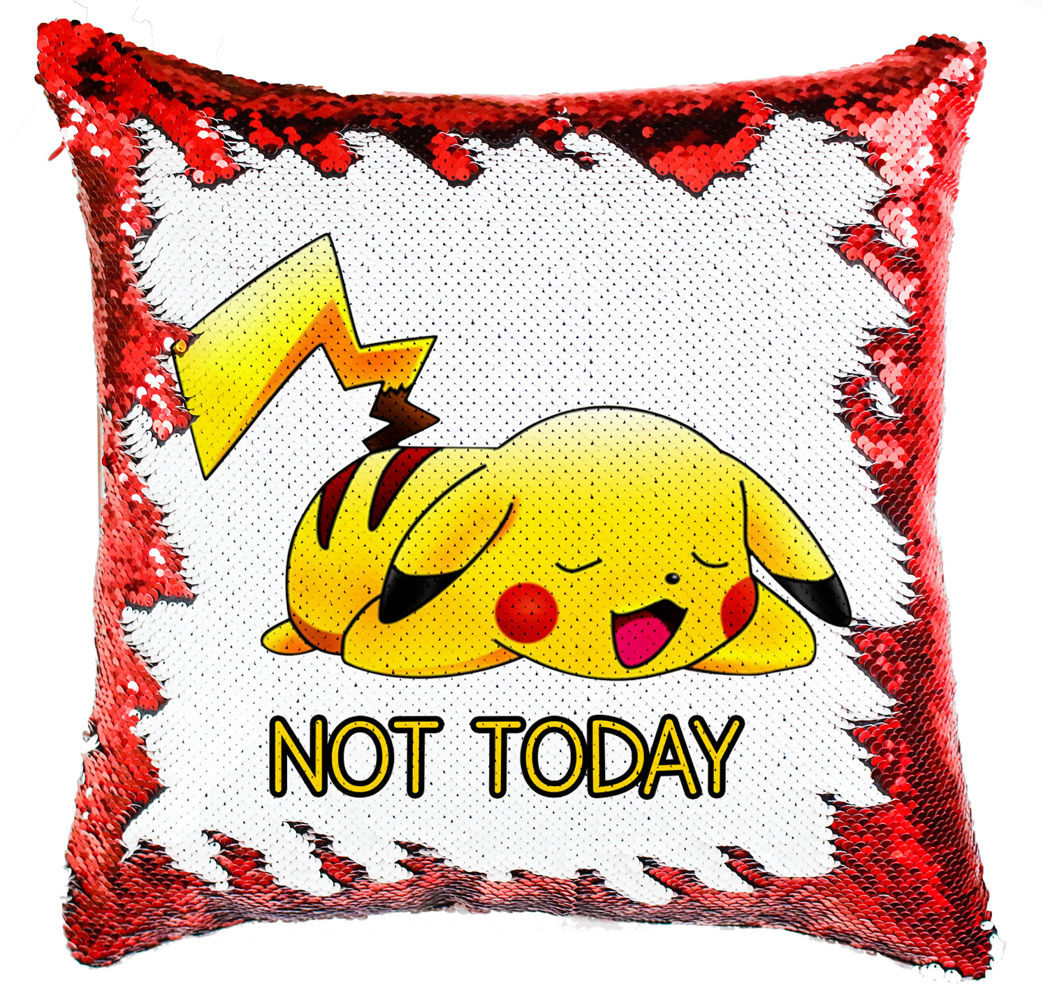 not today pikachu pokemon Simiflitteres Párnahuzat