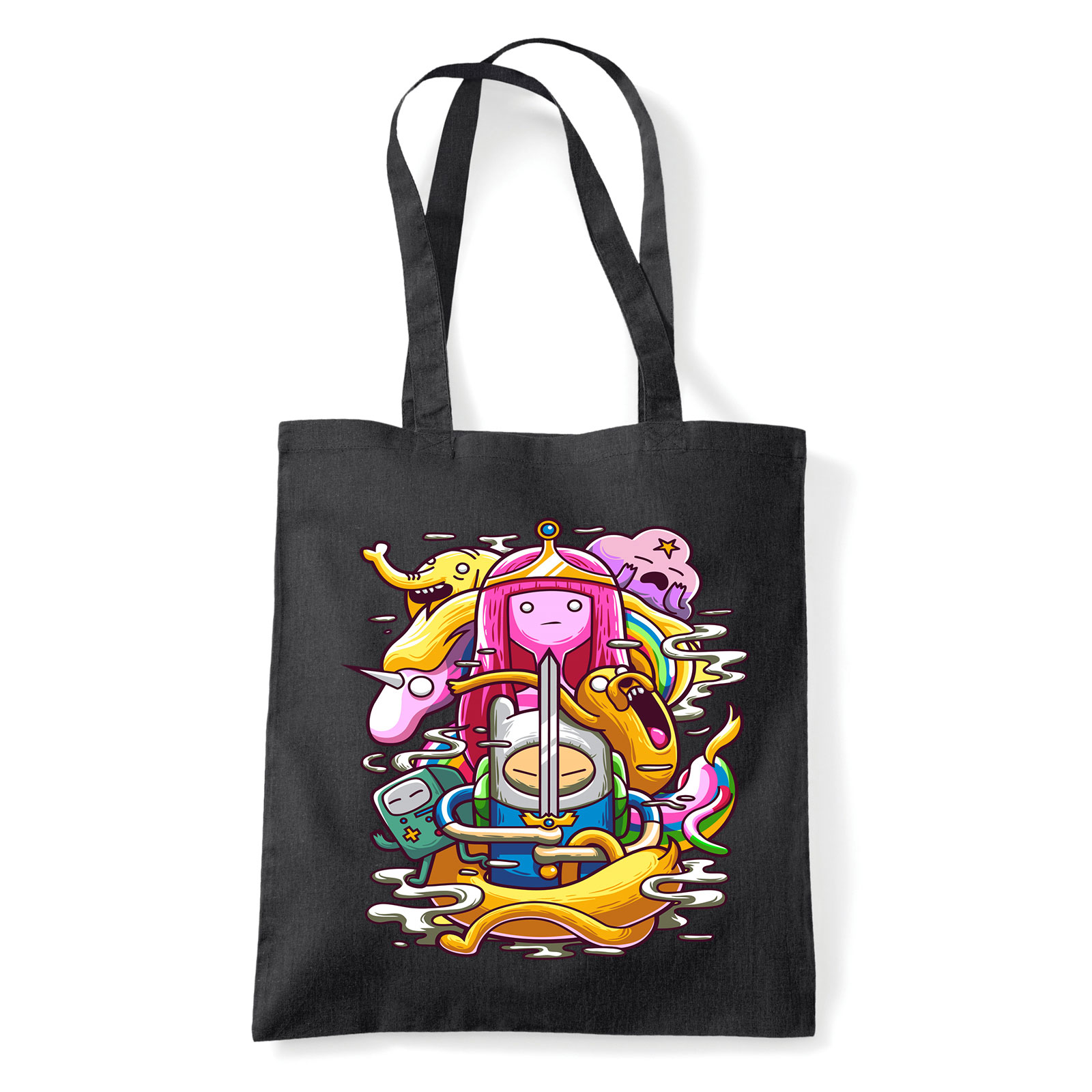 Adventure Time Fekete Shopper Vászontáska