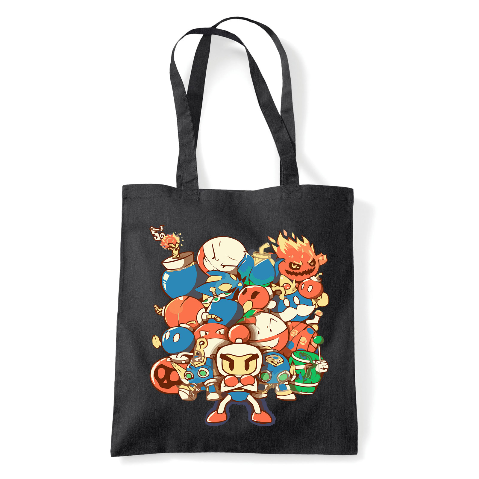 bomberman mario voltorb pokemon Fekete Shopper Vászontáska