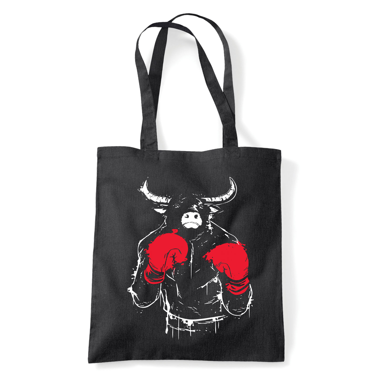 boxoló boxos box Fekete Shopper Vászontáska