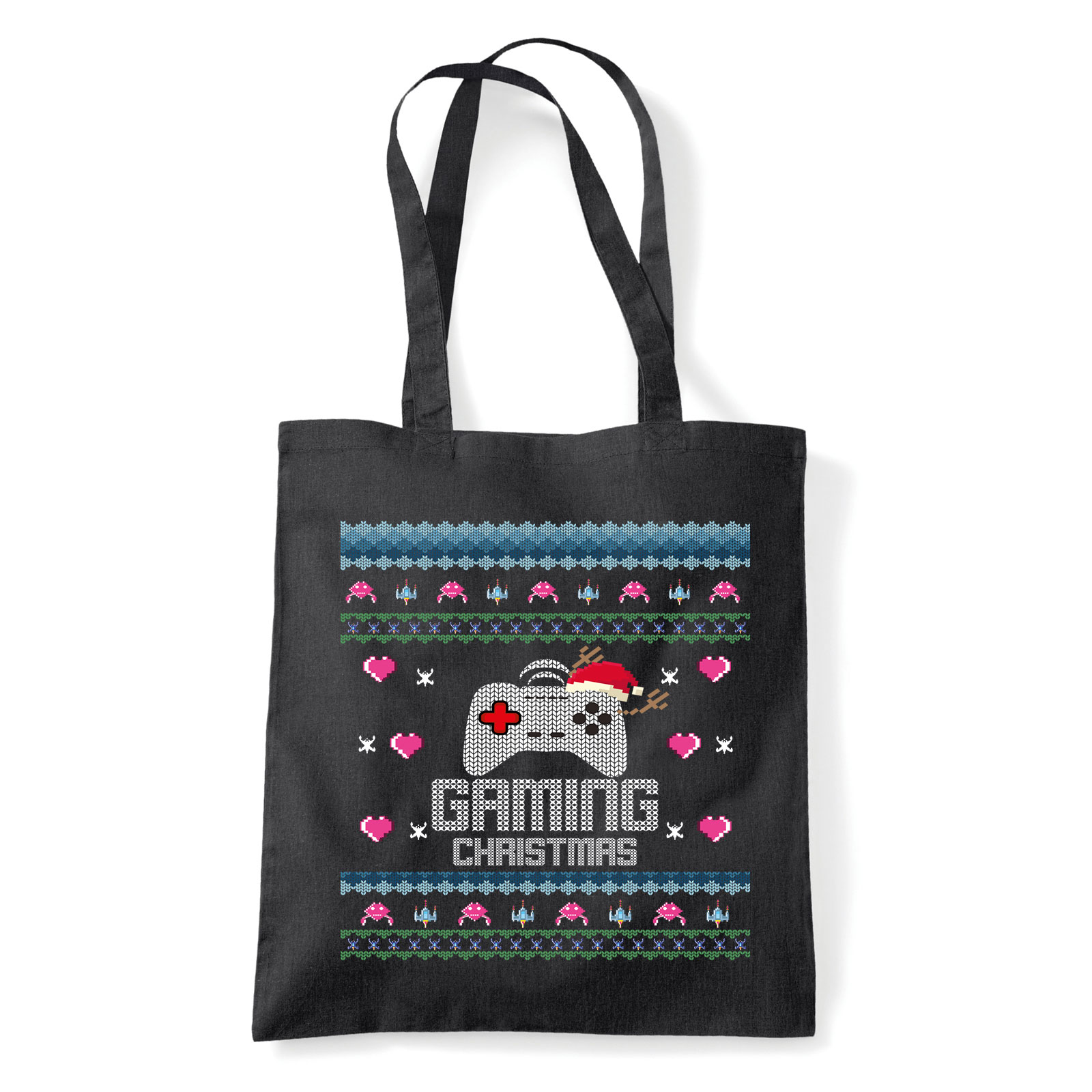 gamer karácsony ronda pulcsi Fekete Shopper Vászontáska