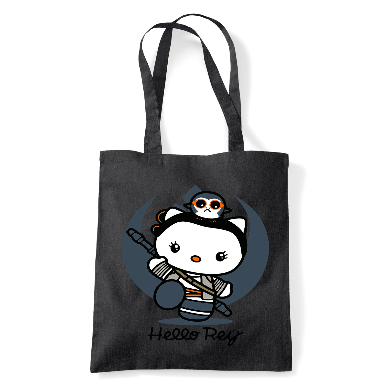 róka kitsune Fekete Shopper Vászontáska