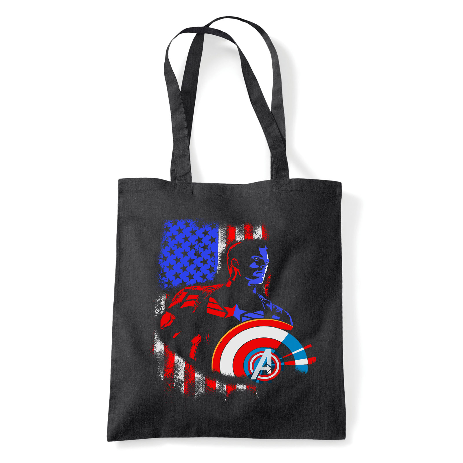 amerika kapitány Fekete Shopper Vászontáska