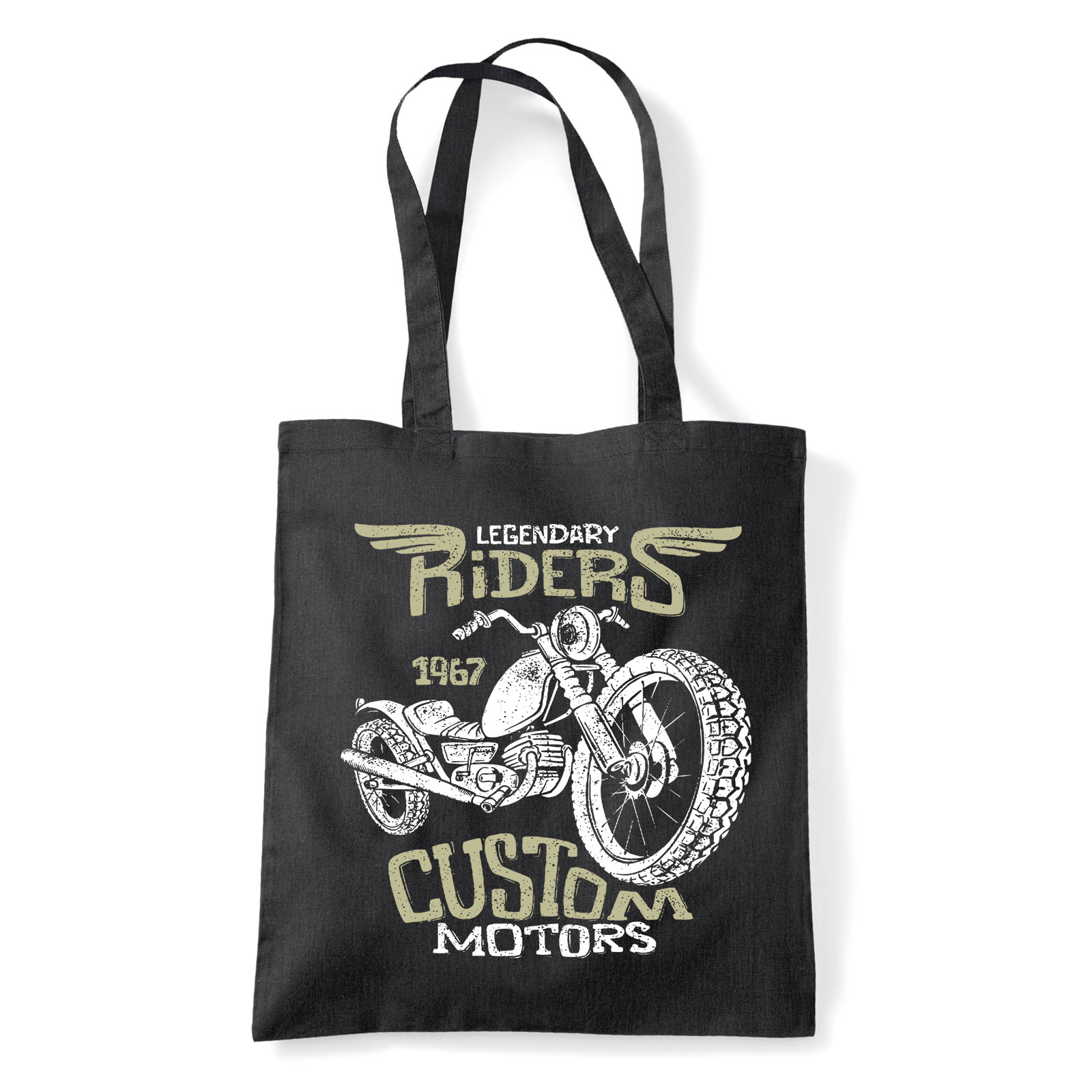 motor motoros Fekete Shopper Vászontáska